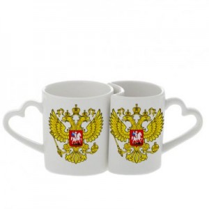 Кружки для влюбленных с логотипом Сборная России