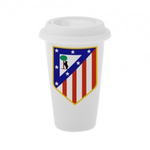 Стакан с силиконовой крышкой с логотипом Атлетико Мадрид
